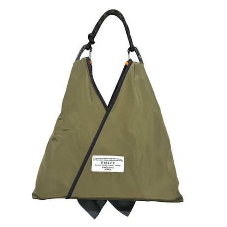 RISLEY         フリルパンチングBAG     -カーキ