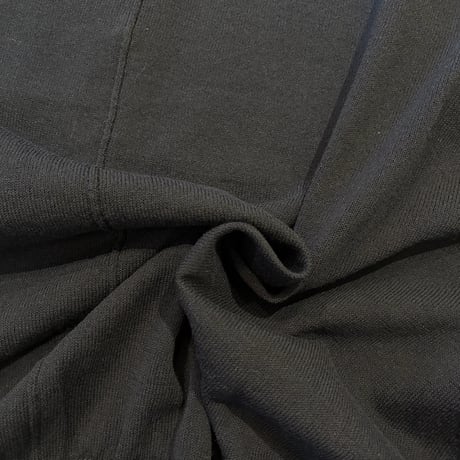 ATELIER SIX      16G ICE COTTON 半袖カーディガン      -ブラック