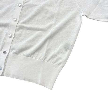 ATELIER SIX      16G ICE COTTON 半袖カーディガン      -ホワイト