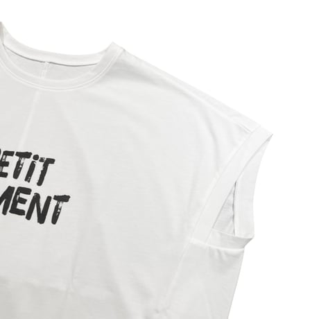 NUS フレンチスリーブロゴTシャツ - ホワイト