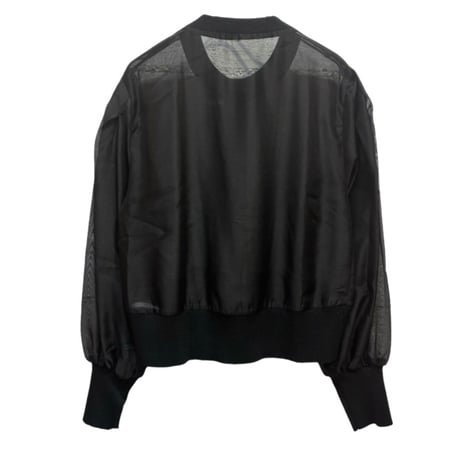 Dignte Collier    シアー切替カーディガン  -　ブラック