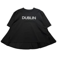 DignteCollier バックフレアプリントTシャツ- ブラック