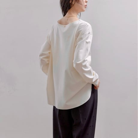 EimeeLaw   エンブロロゴジョーゼットプルオーバー -  アイボリー