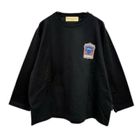 THOMAS MAGPIE    バックプリントロングTシャツ    - ブラック
