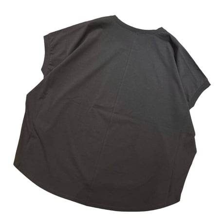 NUS フレンチスリーブロゴTシャツ - チャコール