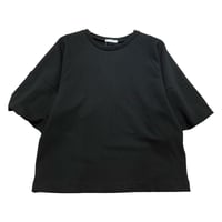 denicher ストレッチミニ裏毛バルーンスリーブプルオーバー-ブラック