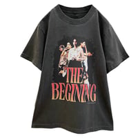 LIROMA ヴィンテージ風ロックTシャツ レッド