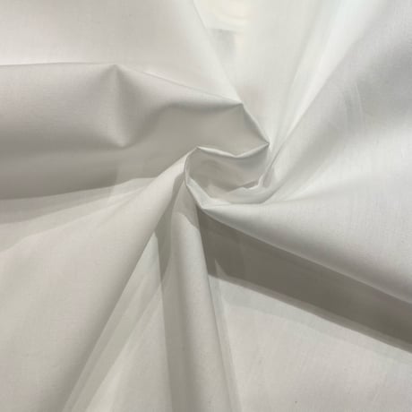 Parkes  リバティくるみボタンフリルカラー長袖シャツ-ホワイト