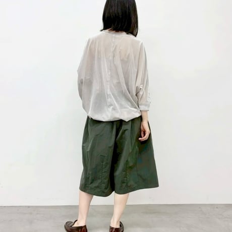 CYNICAL シアーベロアメッシュプルオーバー - カーキ