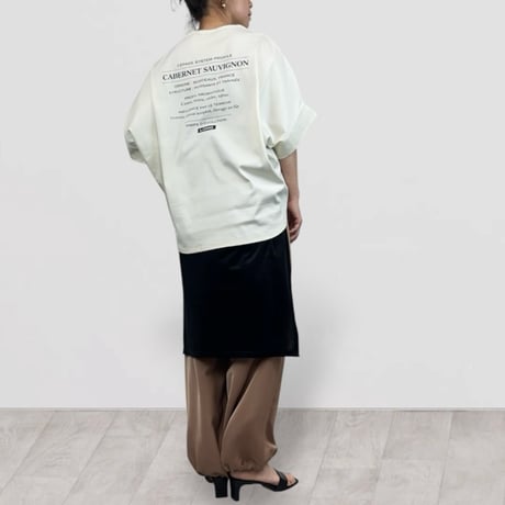 QTUME スタープリントTシャツ-ベージュ