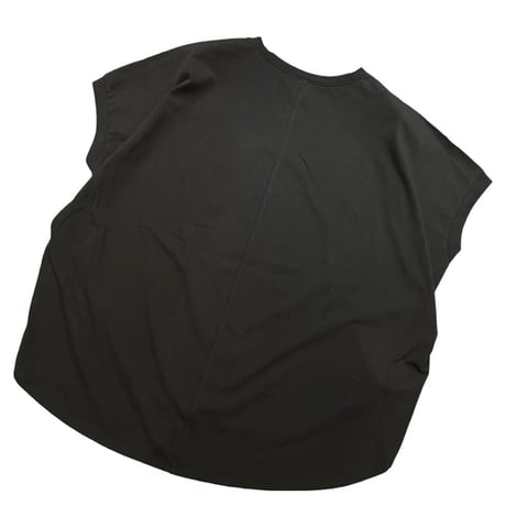 NUS フレンチスリーブロゴTシャツ -ブラック