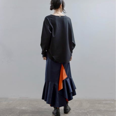 EimeeLaw   エンブロロゴジョーゼットプルオーバー - ブラック