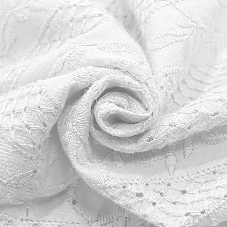 denicher レース刺繍ブラウス ホワイト