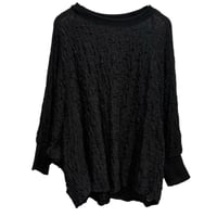 DOS DIOSAS  シャーリングカットソー    - ブラック