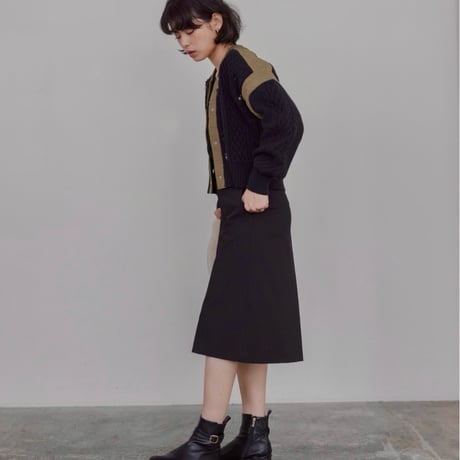 EimeeLaw   キルトジャガード×ケーブルビジューニットブルゾン  -  ブラック
