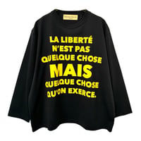 THOMAS MAGPIE      グラフィックプリント ロングスリーブTシャツ       -ブラック