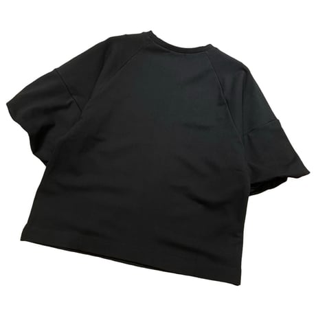 denicher ストレッチミニ裏毛バルーンスリーブプルオーバー-ブラック