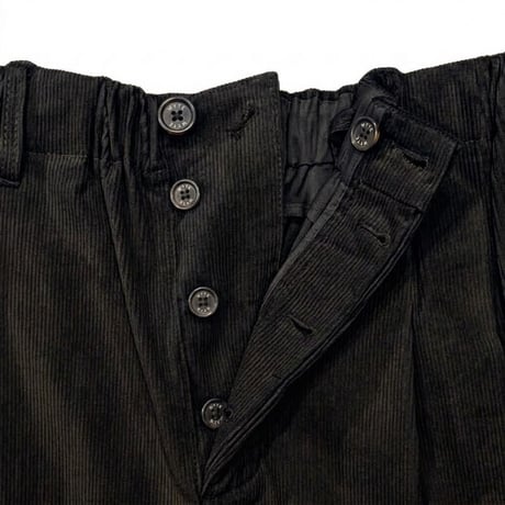 WYTE ストレッチコーデュロイタックパンツ ブラック