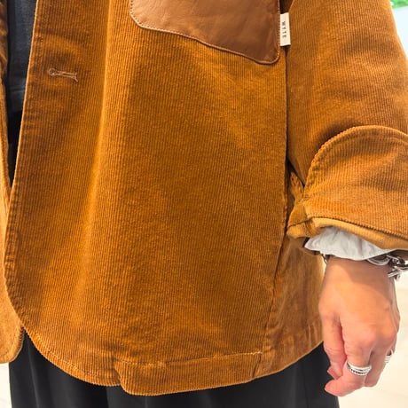 WYTE ストレッチコーデュロイカバーオールジャケット ブラウン