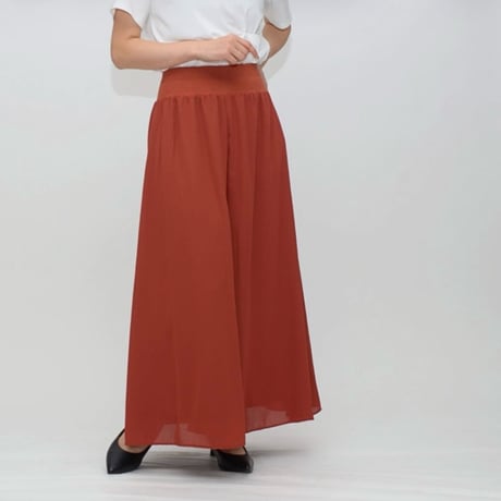Praia      エアリージョーゼット＆シフォンスカーチョ   - テラコッタ
