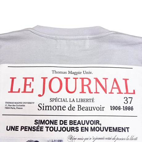 THOMAS MAGPIE    バックプリントロングTシャツ    - アイスグレー