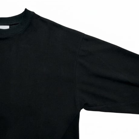 M53. ツイストドローコードロングTシャツ -ブラック