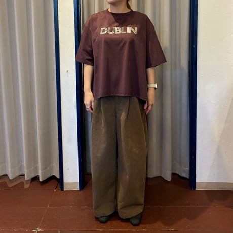 DignteCollier バックフレアプリントTシャツ- ブラック