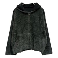 ATELIER SIX   7Gフェザーカーディガン -  チャコール