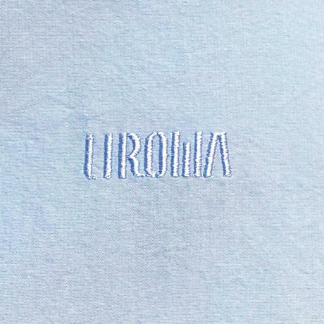 LIROMA ワンポイント刺繍オーバーシャツ サックスブルー