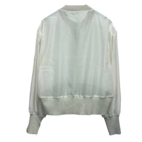 Dignte Collier    シアー切替カーディガン  -　ベージュ