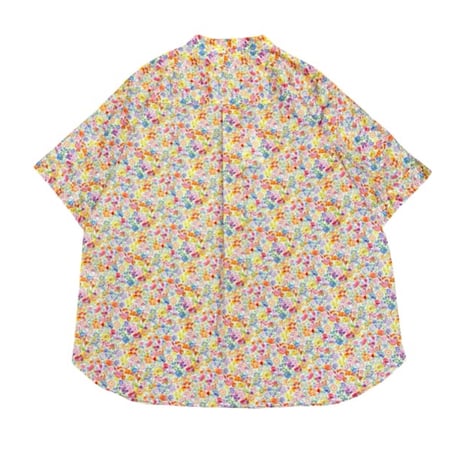 J.Sloane リバティプリント"Classic Garden"刺繍半袖ブラウス - ピンク