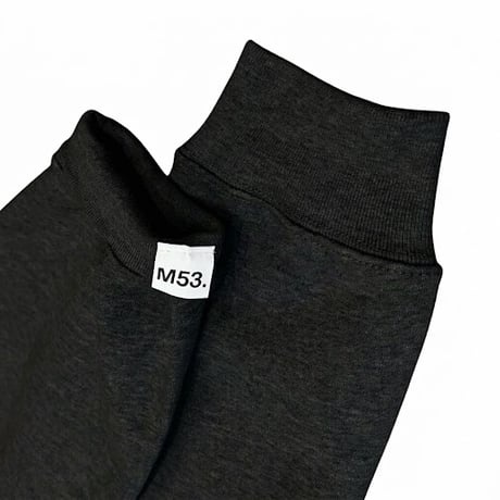 M53. カットオフプリントスウェット -ブラック