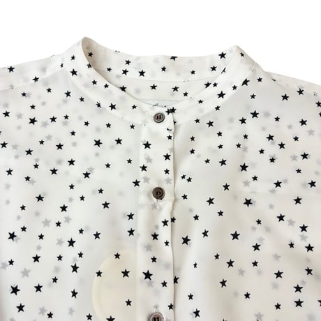 amherst スター柄シフォンシャツ- ホワイト