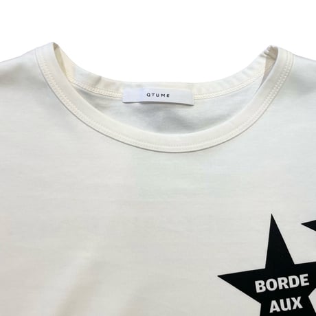 QTUME スタープリントTシャツ- ホワイト