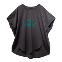 NUS フレンチスリーブロゴTシャツ - チャコール