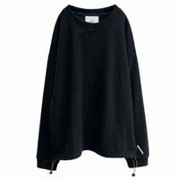 M53. ツイストドローコードロングTシャツ -ブラック