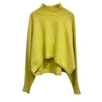 ATELIER SIX   7Gラクーン混ショートニット -  イエロー