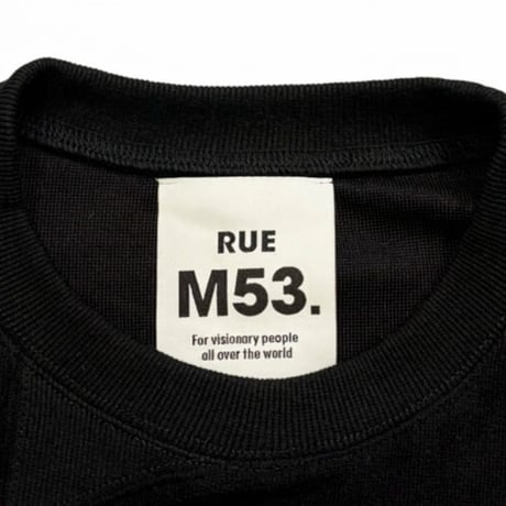 M53. ツイストドローコードロングTシャツ -ブラック