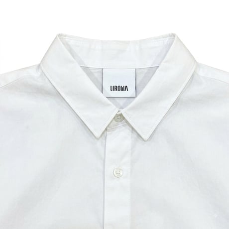 LIROMA ワンポイント刺繍オーバーシャツ  ホワイト