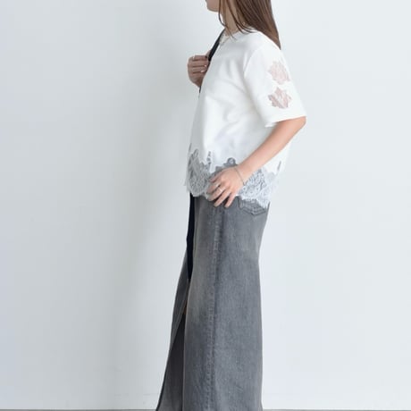 EimeeLaw   レースエンブロTシャツ- オフホワイト