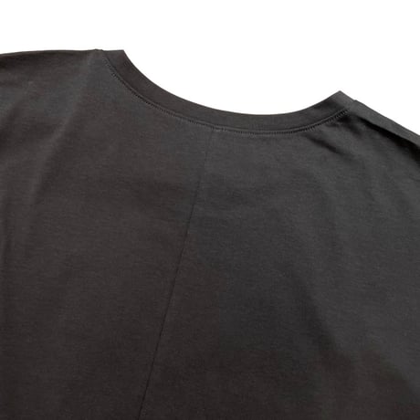 NUS フレンチスリーブロゴTシャツ - チャコール