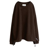 M53. ツイストドローコードロングTシャツ -ブラウン