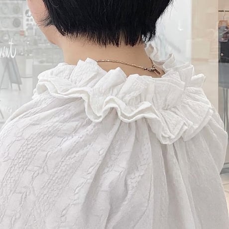 denicher レース刺繍ブラウス ホワイト