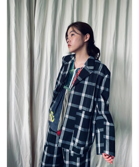 jk-91C / Check lapel jacket
