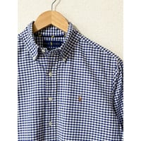USED ラルフローレン CLASSIC FIT ギンガムチェック　ボタンダウンシャツ M