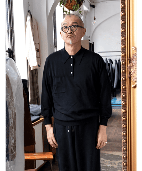 LÖWER　30G Long Sleeve Polo Shirt