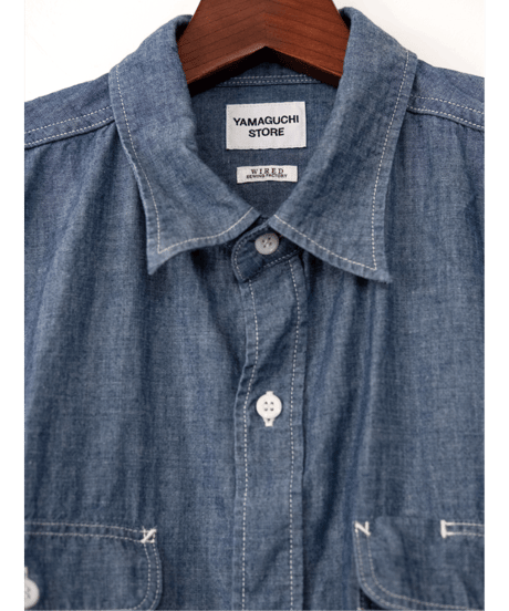 WIRED × YAMAGUCHI STORE　CHAMBRAY FLAP WORK SHIRT