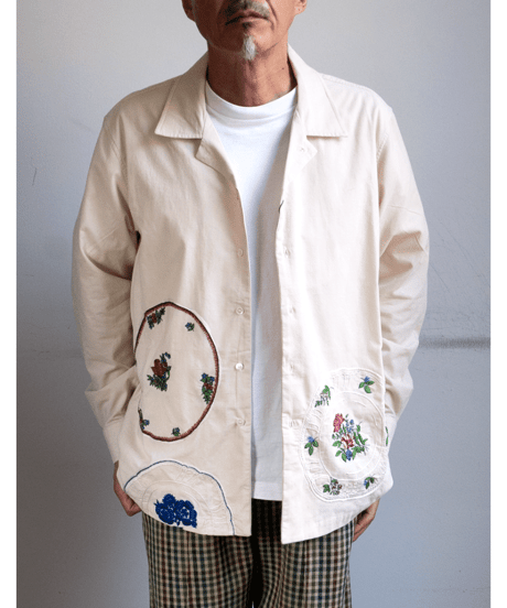 mii　FLOWER EMBROIDERED CORDUROY JACKET “SHIRT EKO”