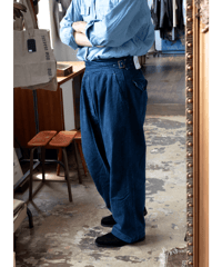 CIOTA　Denim Gurkha Pants Deep Blue