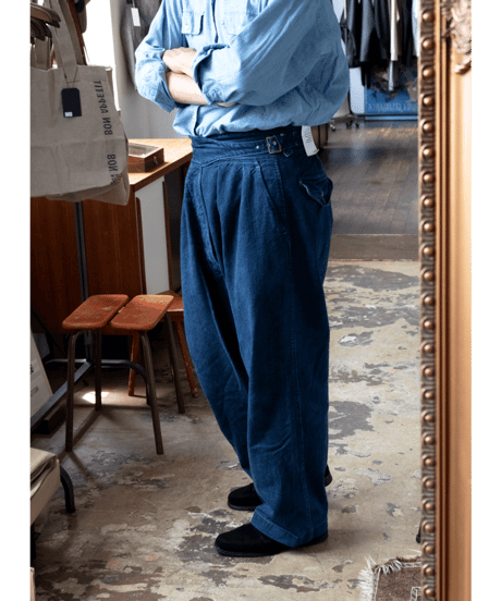 CIOTA　Denim Gurkha Pants Deep Blue